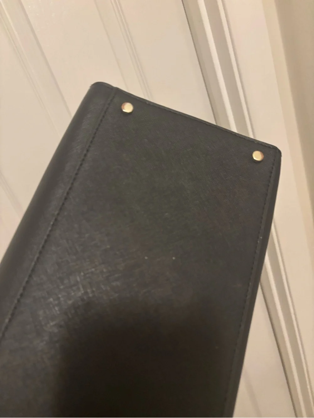 kate spade black structured saffiano tote